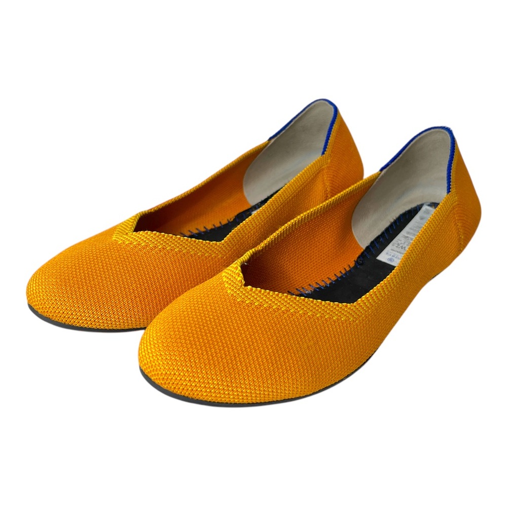 Rothy's The Flat Lemondrop Womens Size 7.5 Fabric Ballet Flats Lightweight